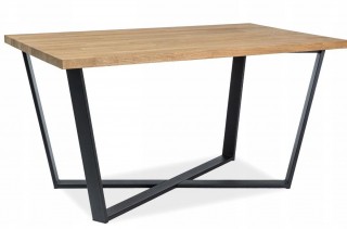 Стол обеденный Signal Marcello 150x90 дуб (шпон) / черный